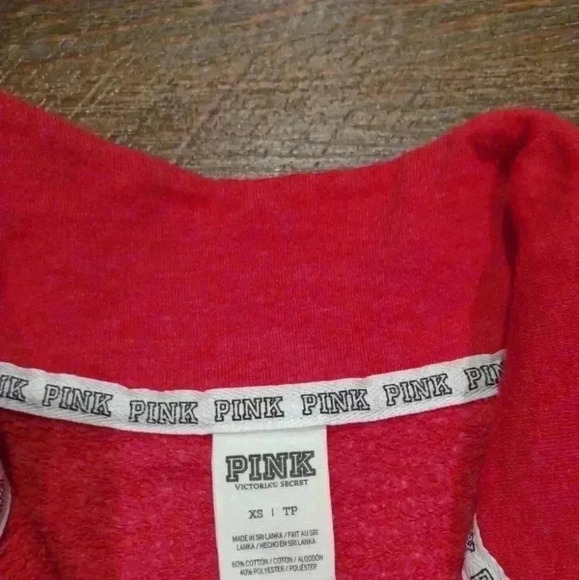 Victoria Secret PINK 3/4 zip sweatshirt size xs - Picture 3 of 3